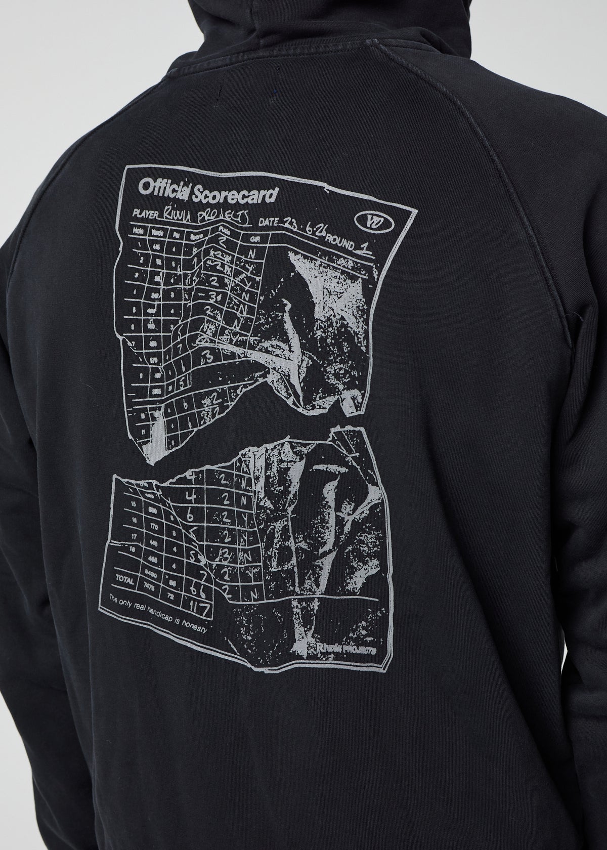 SCORECARD HEAVY WEIGHT FZ HOOD : WASHED BLACK