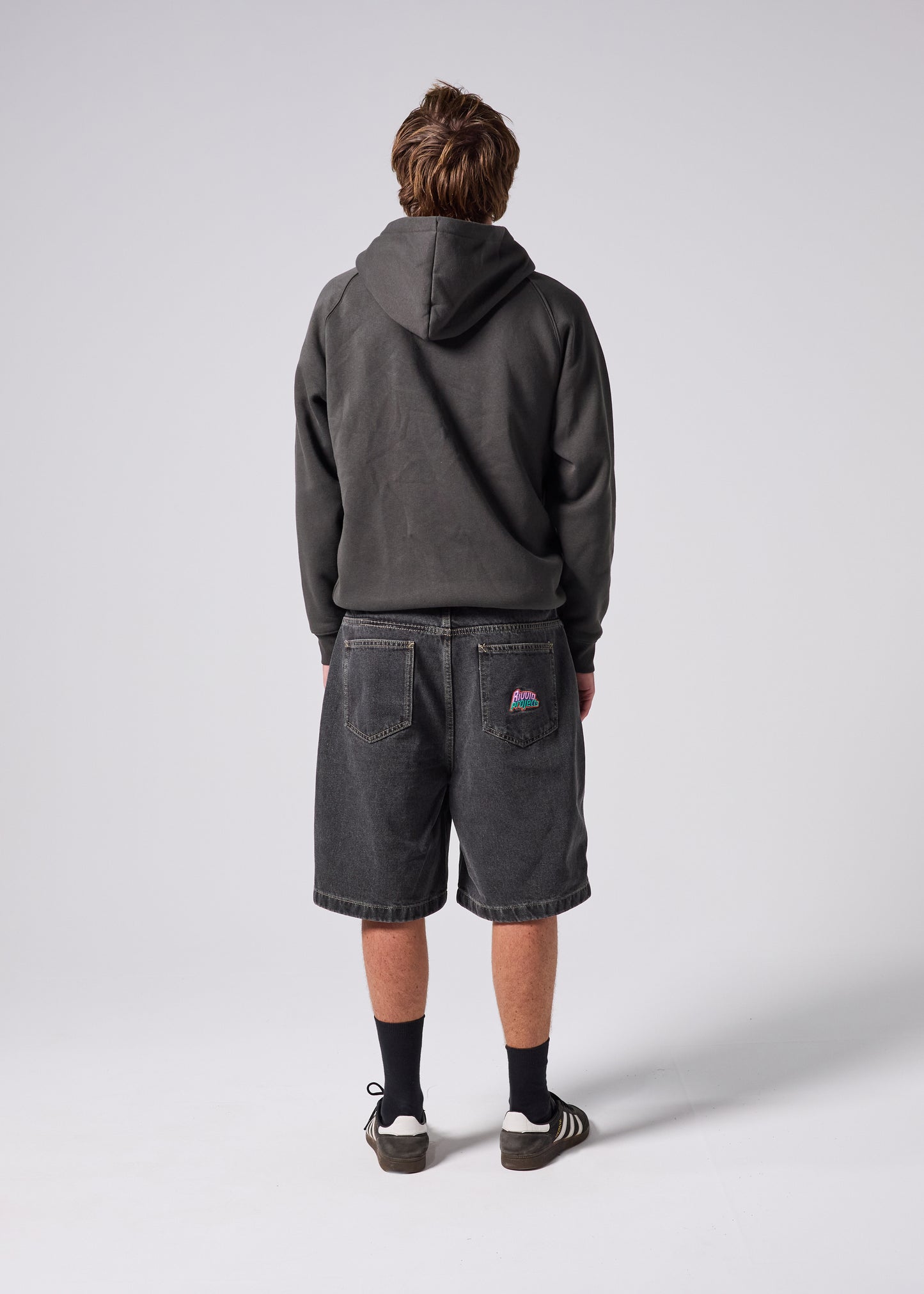 WORLD SPLAT FZ HOOD : PIGMENT BLACK