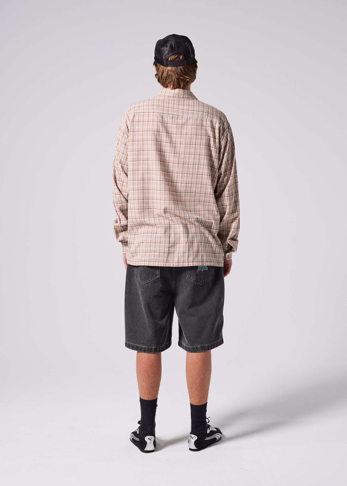VV CHECK LS SHIRT : BROWN
