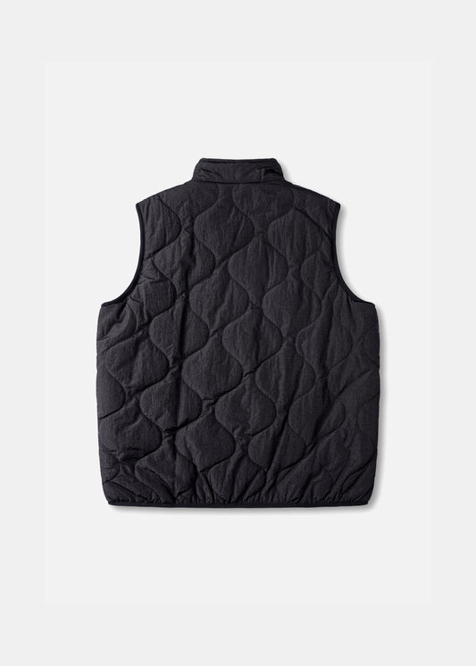 VV QUILTED REVERSIBLE VEST : GREY BLACK