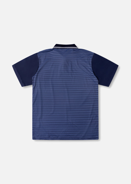 BORDER RELAXED-FIT POLO : NAVY