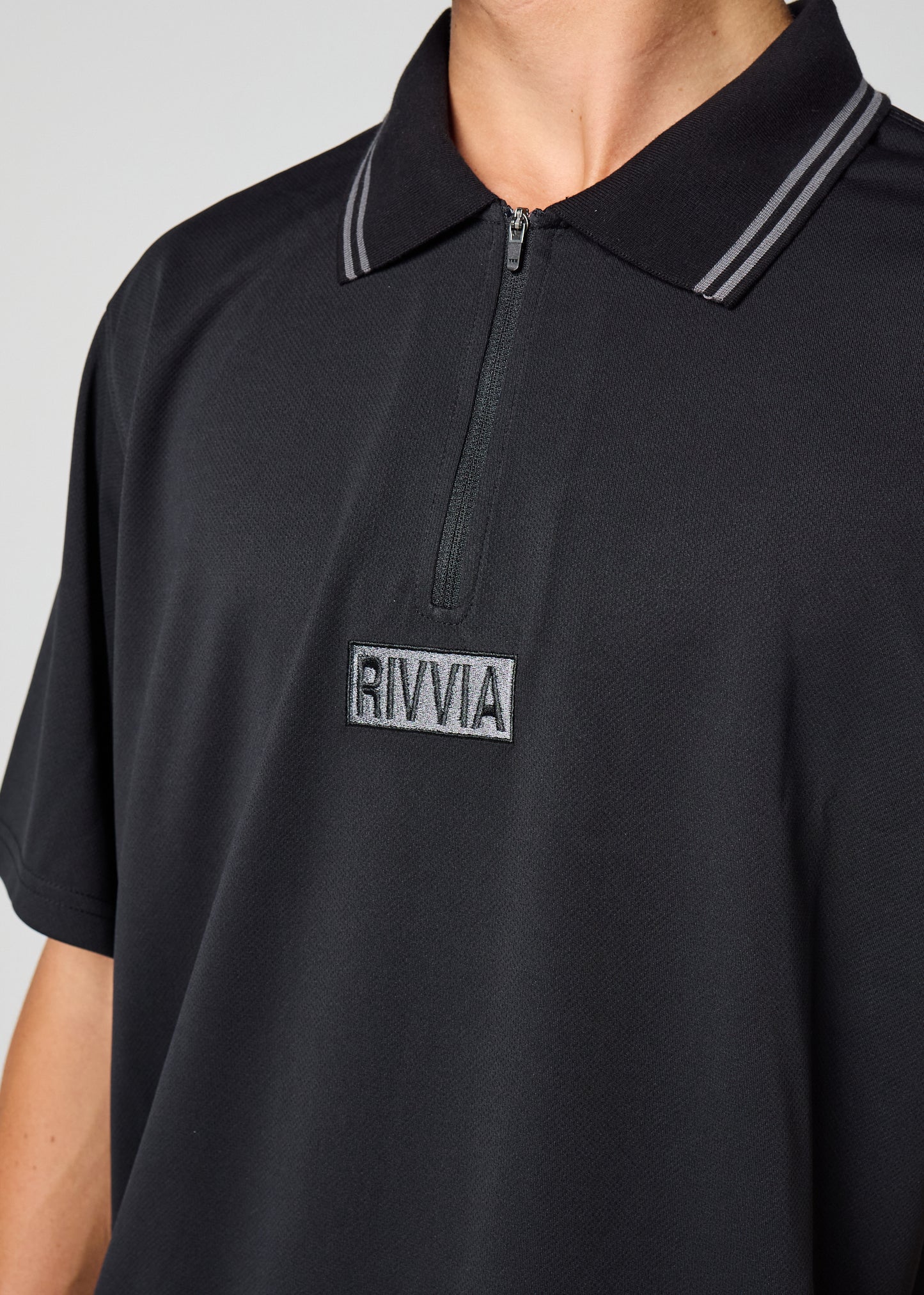 BOX LOGO POLO : BLACK