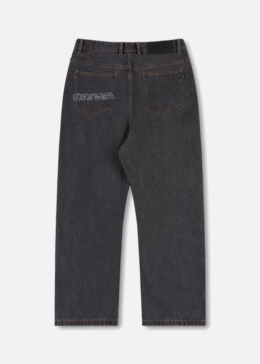 CAPITAL DENIM PANT : WORN BLACK
