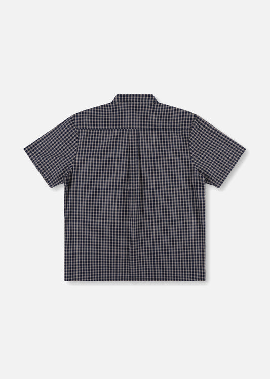 UNCOMMON CHECK SS SHIRT : BLUE