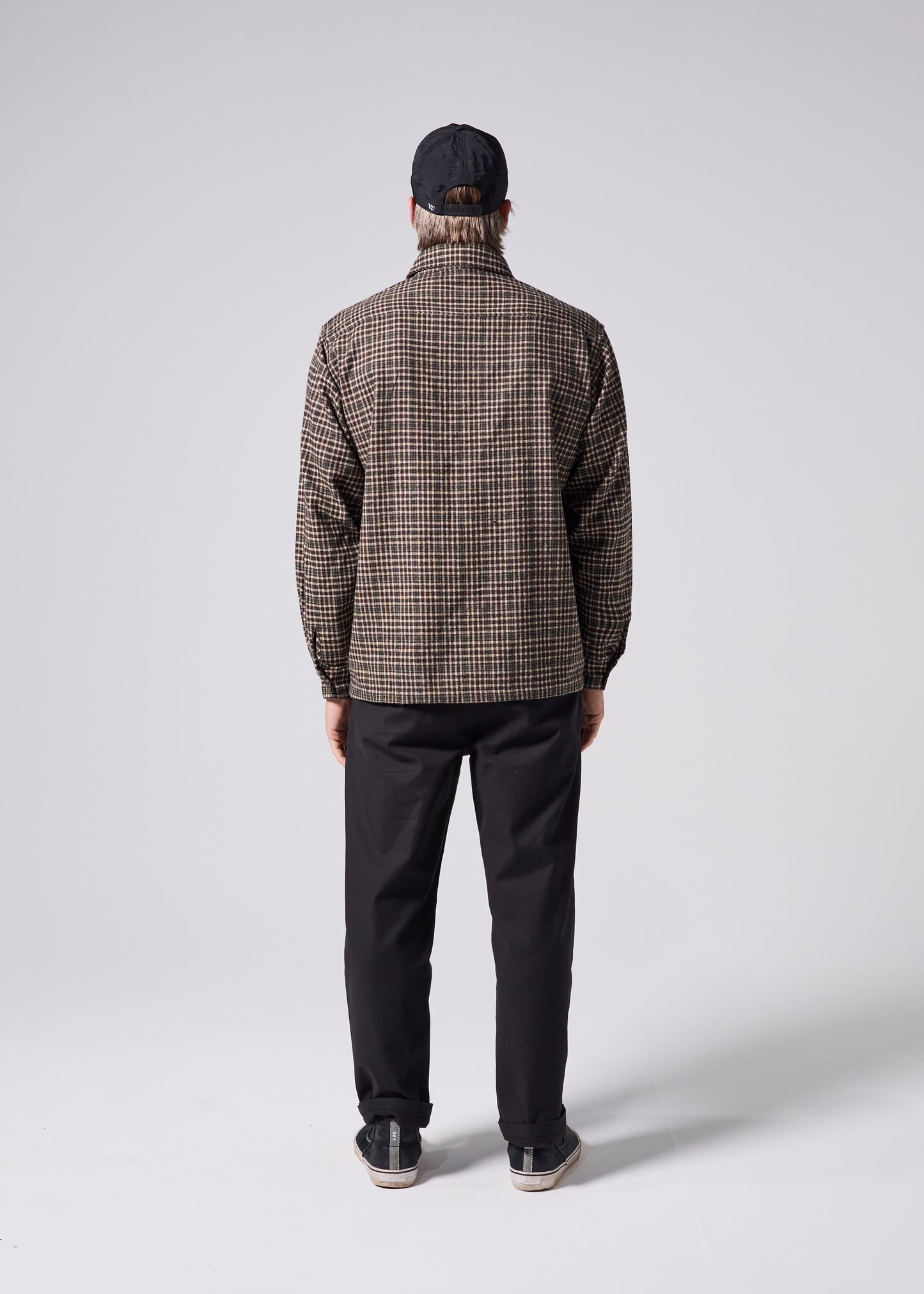 PLAID OFF TRACK SHIRT : BROWN