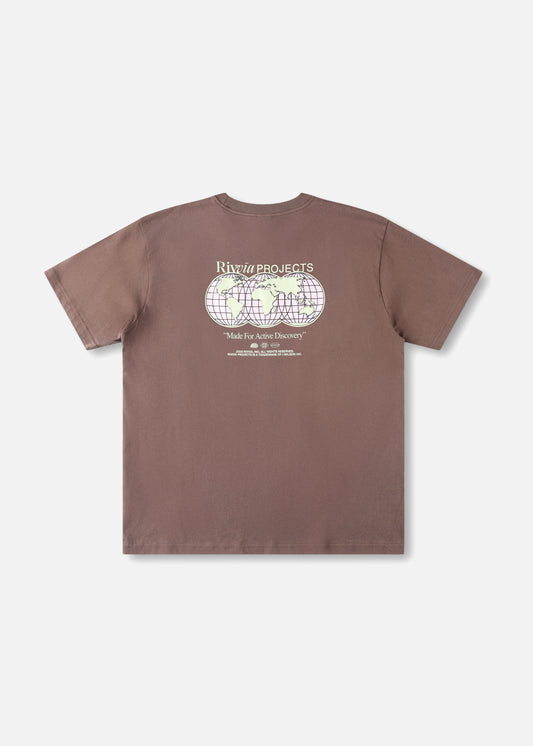 WORLD CONNECTION T-SHIRT : BROWN
