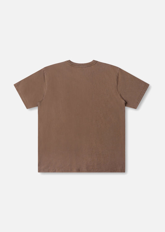 BOX LOGO T-SHIRT : WASHED BROWN