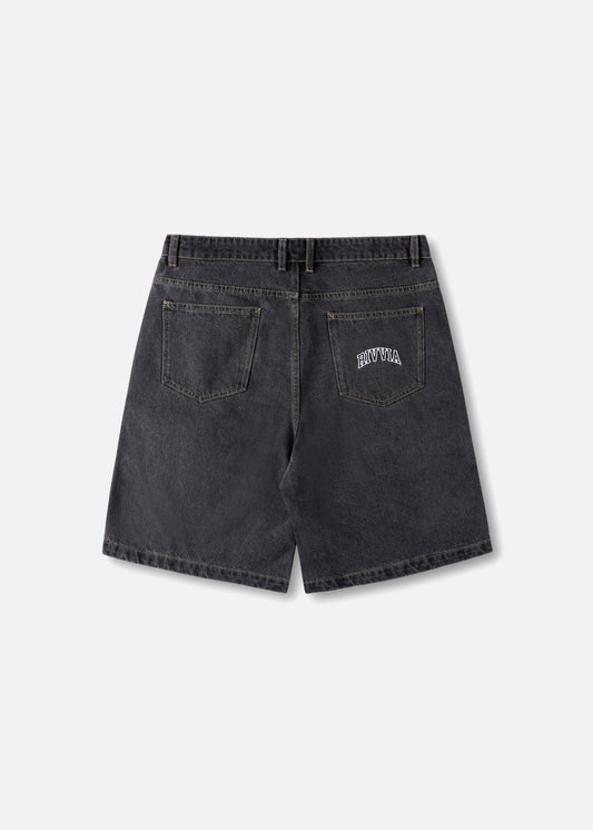 VV CLASS DENIM SHORT : WORN BLACK