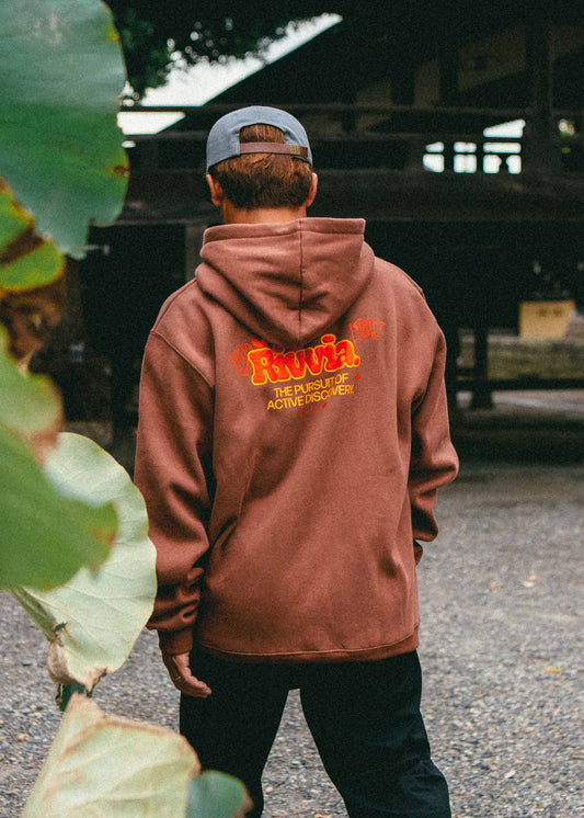 FLORAL PURSUIT HOOD : BROWN