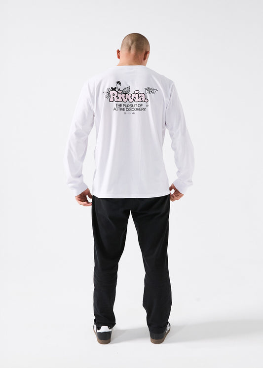 FLORAL PURSUIT LS T-SHIRT : WHITE
