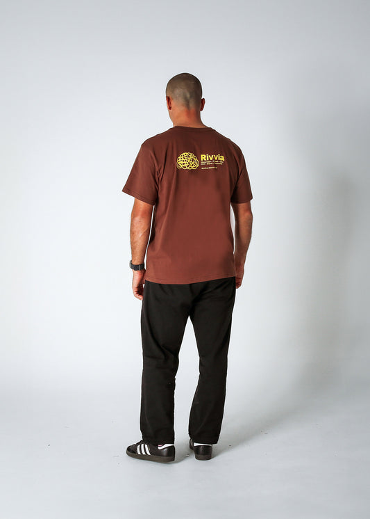 SCATTER BRAIN T-SHIRT : BROWN