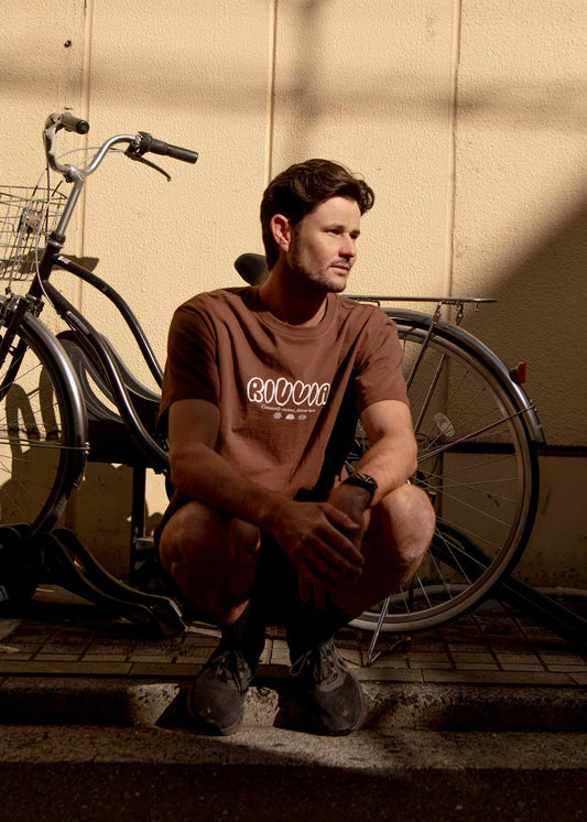 RIPPLE GRAFFITI T-SHIRT : BROWN