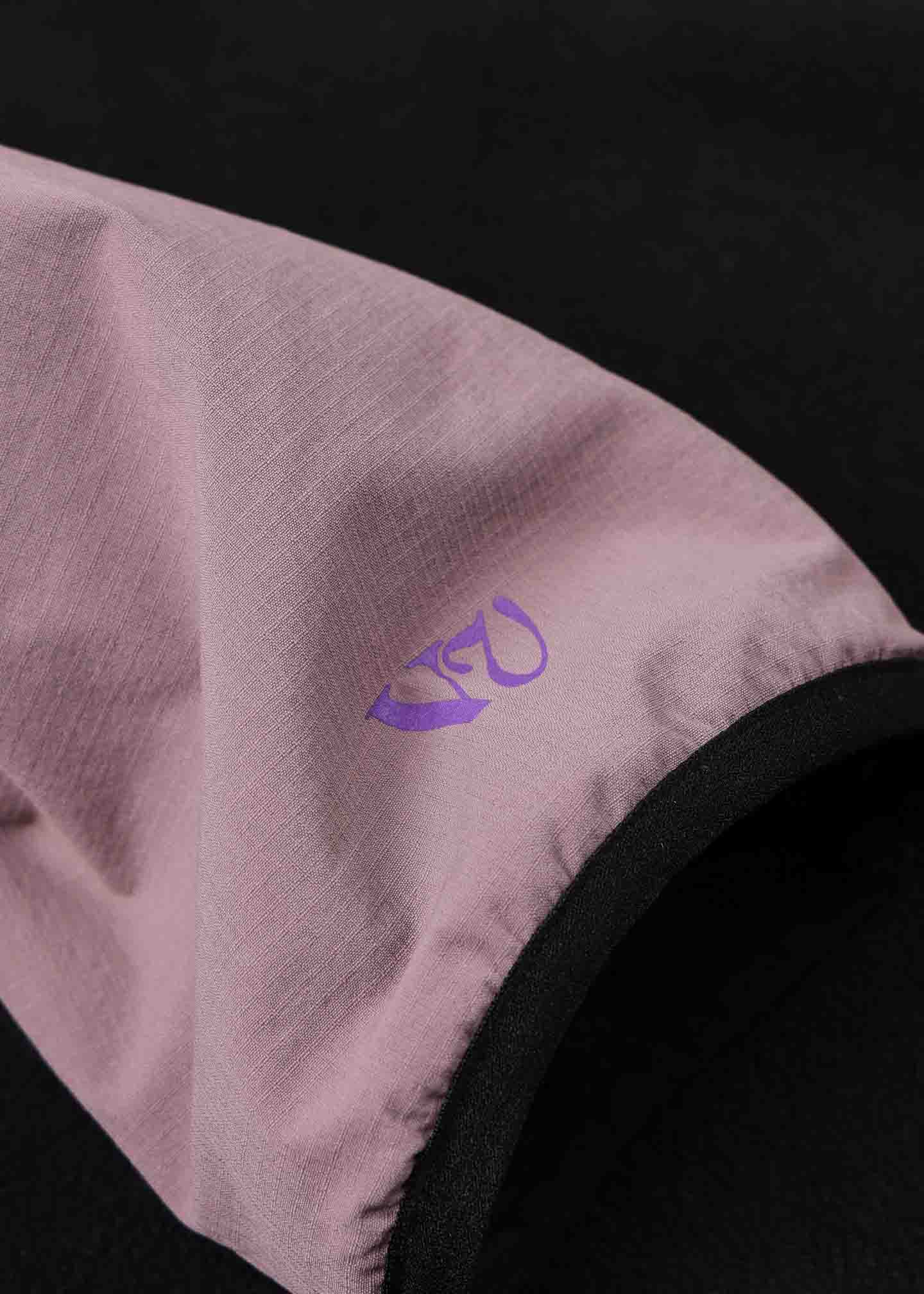 POP REPEAT 1/2 ZIP POLAR FLEECE : BLACK PALE PLUM