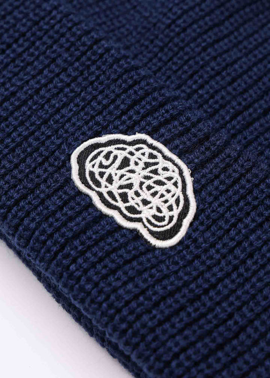 BRAIN PATCH BEANIE : DARK BLUE