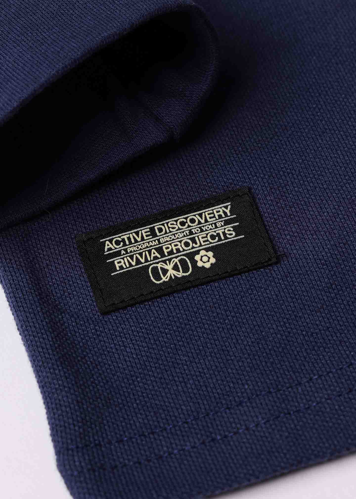 SCATTER BRAIN LS RUGBY POLO : DARK NAVY