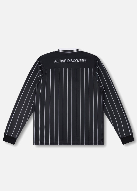 TEAM VV LS POLO : BLACK/WHITE