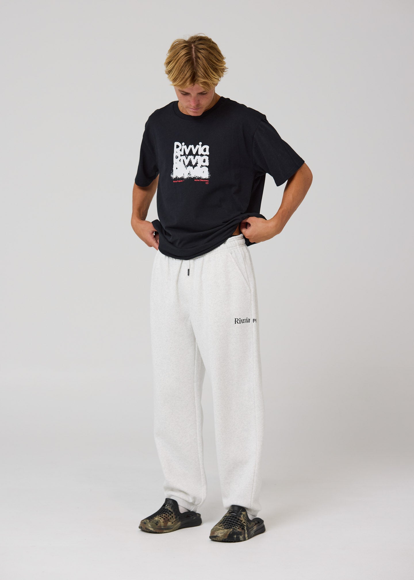 RP FLEECE PANT : GREY MARLE