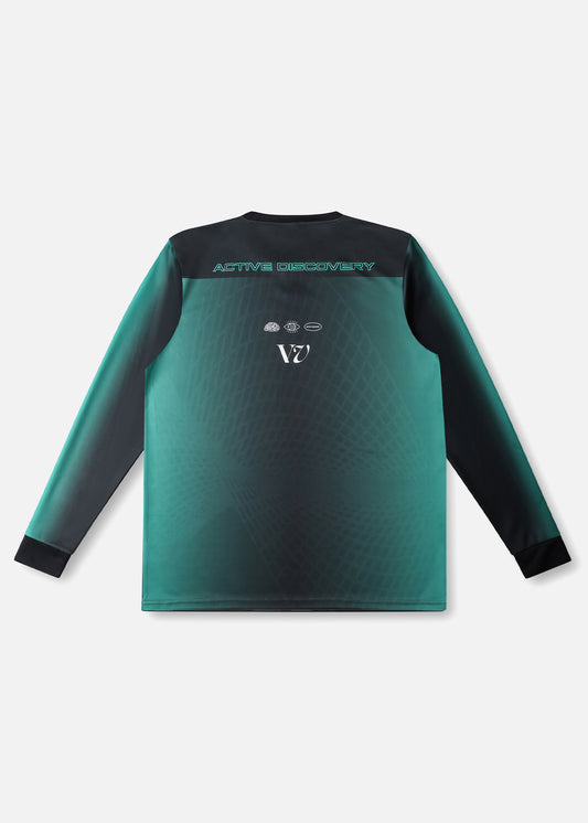 MAZE LS SPORTS T-SHIRT : BLACK GREEN