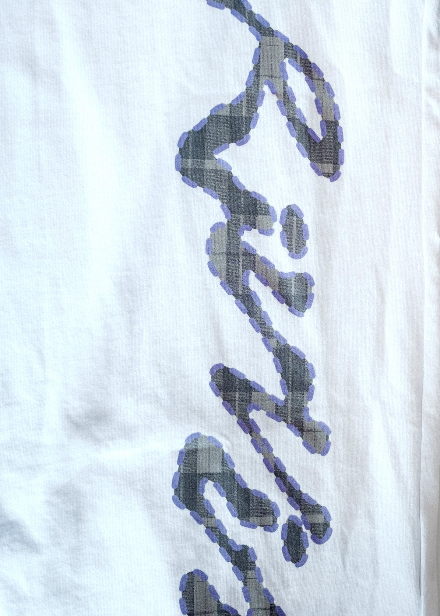GRAF CHECK T-SHIRT : WHITE