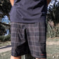 DAILY GRIND 20" SHORT : BROWN BLACK PLAID