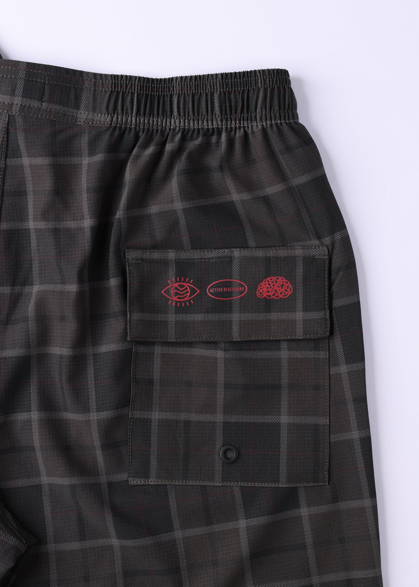 DAILY GRIND 20" SHORT : BROWN BLACK PLAID