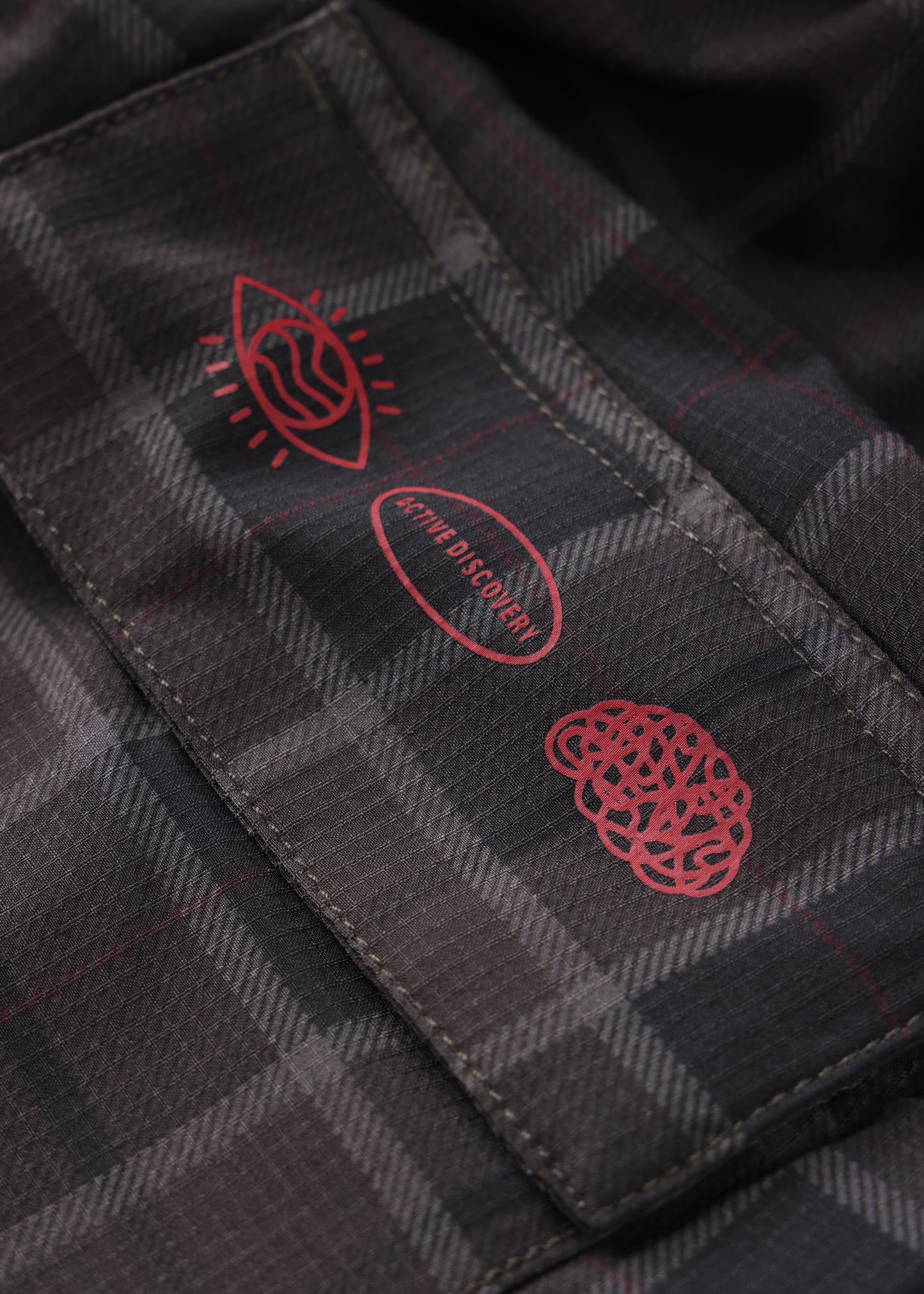 DAILY GRIND 20" SHORT : BROWN BLACK PLAID