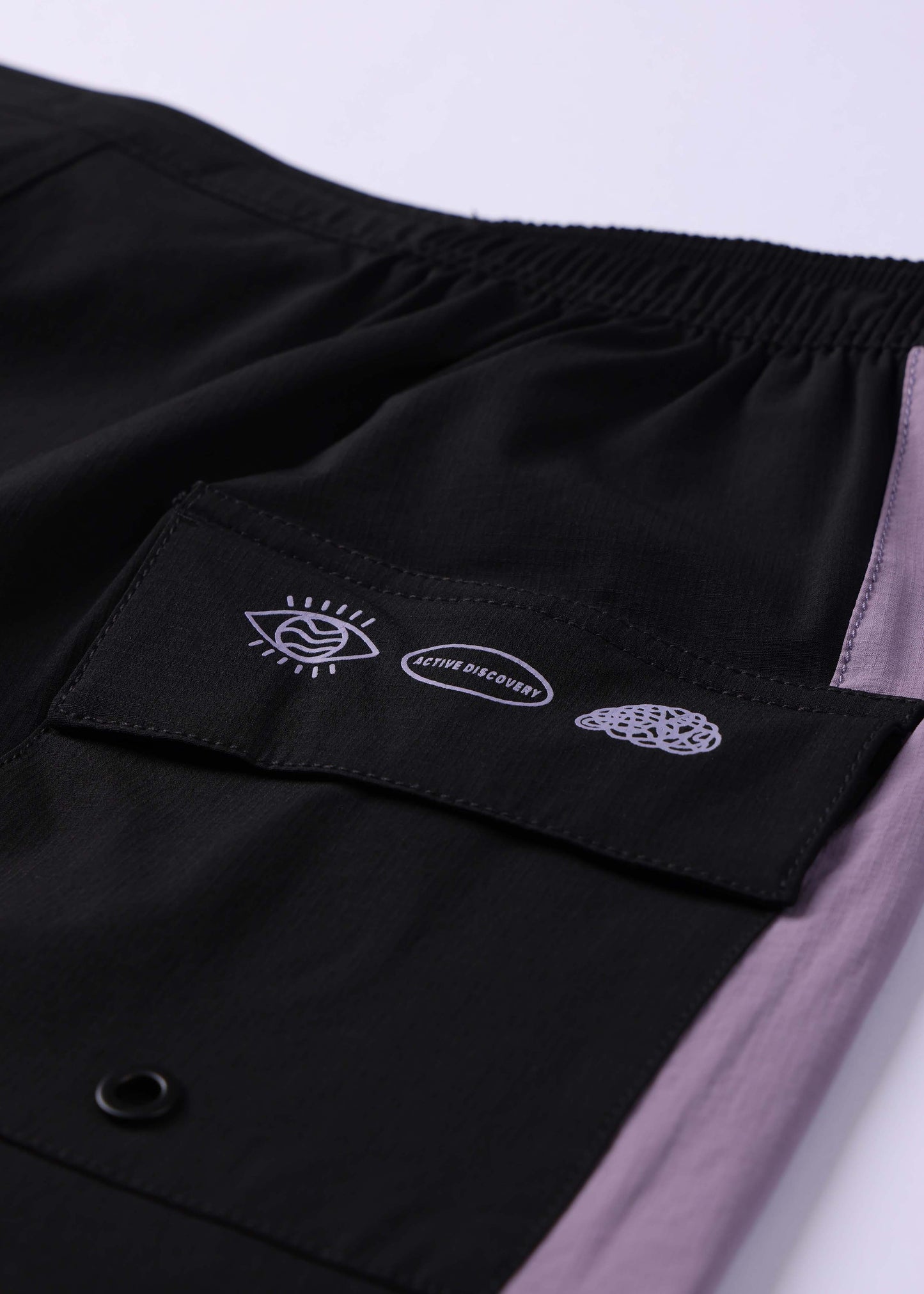 DAILY GRIND 20" BOX LOGO SHORT : BLACK PURPLE