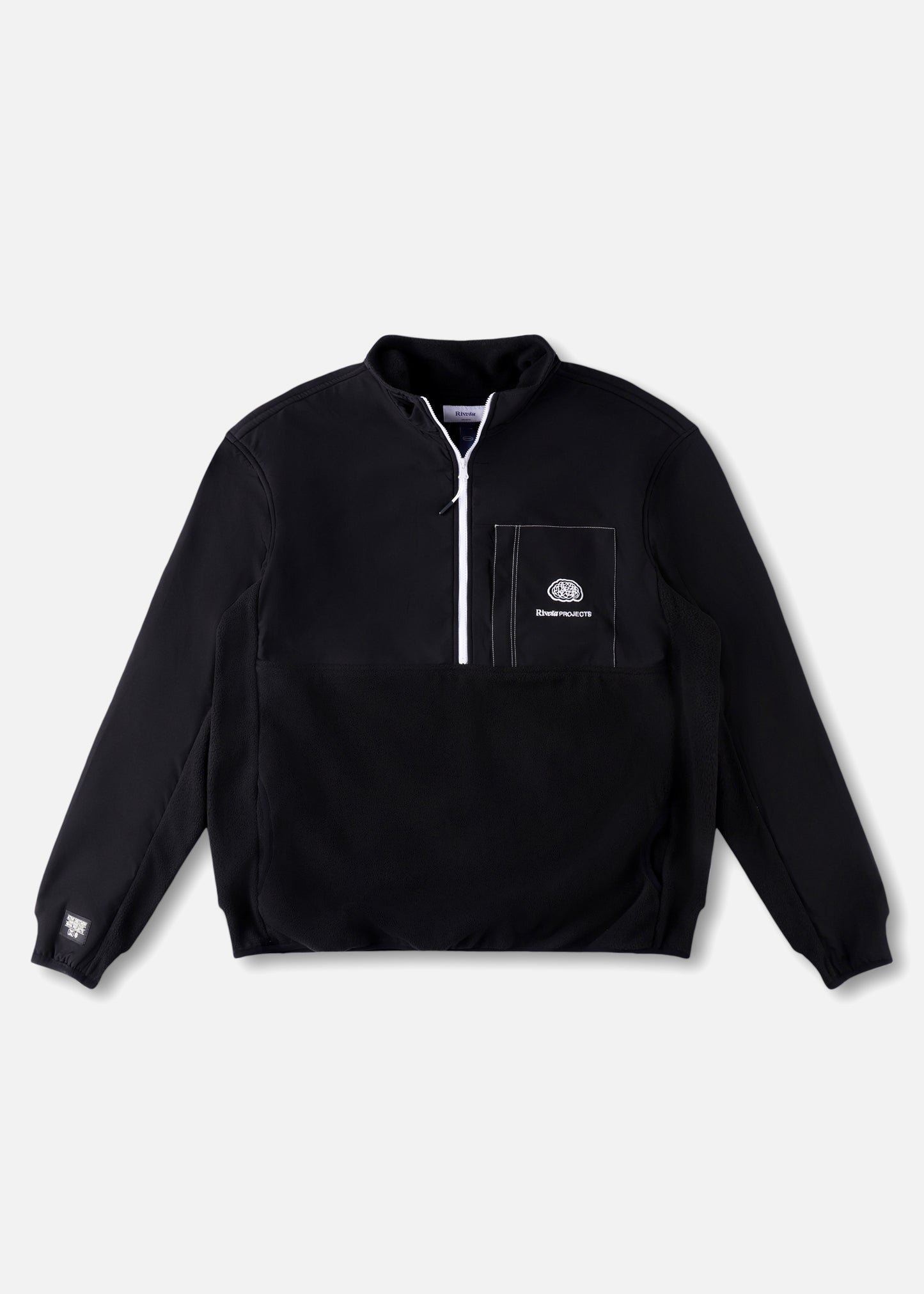 PROJECTS 1/2 ZIP POLAR FLEECE : BLACK BONE