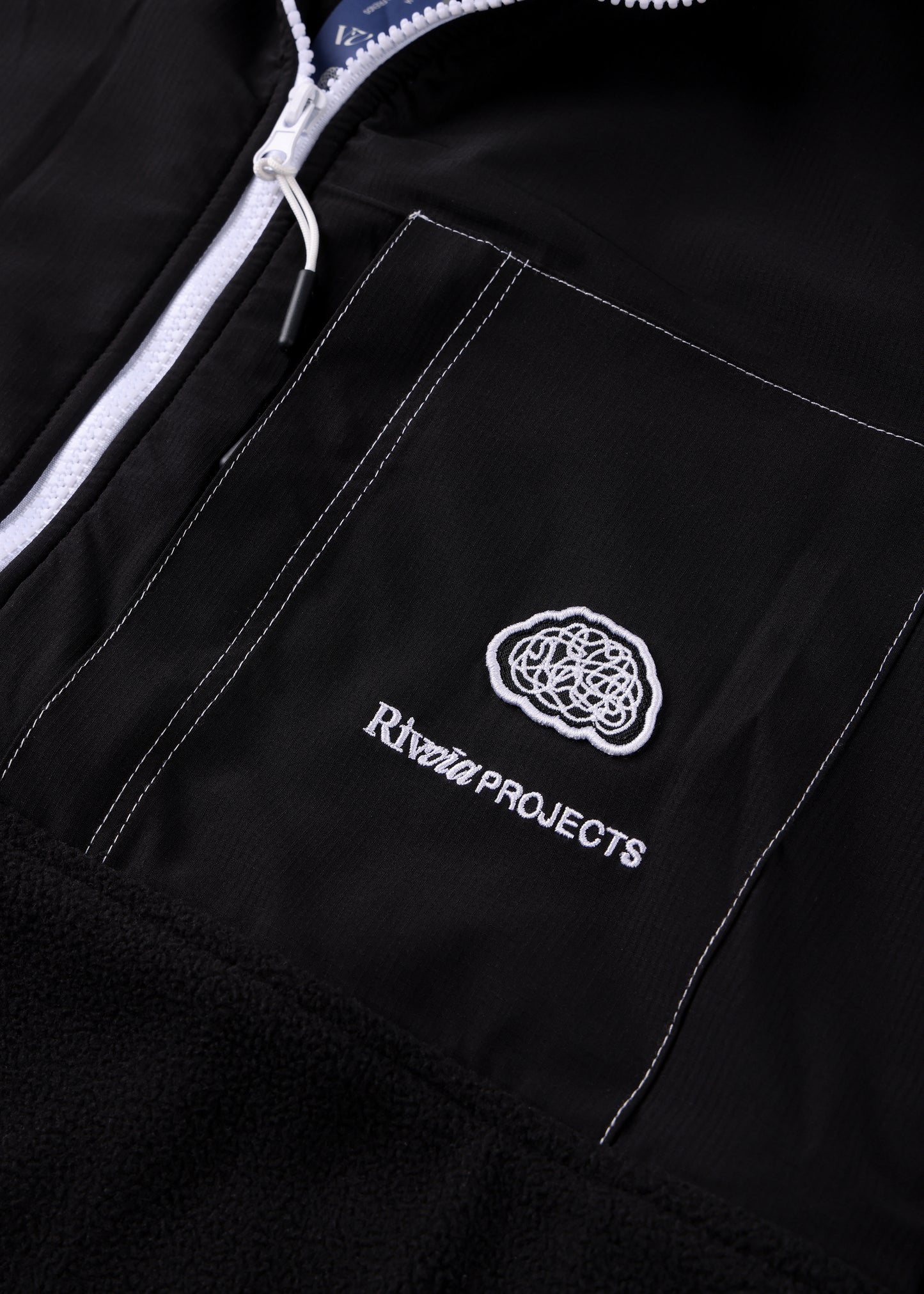 PROJECTS 1/2 ZIP POLAR FLEECE : BLACK BONE