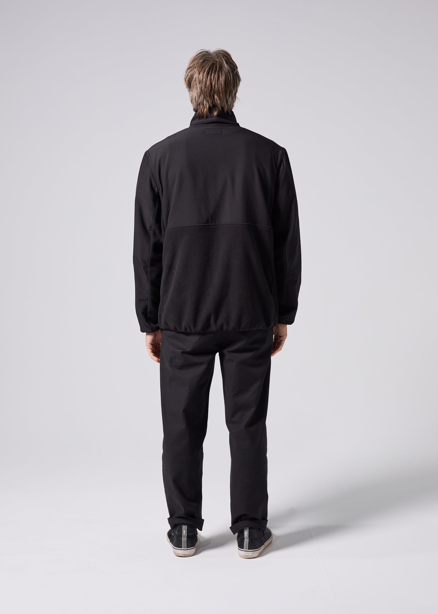 PROJECTS 1/2 ZIP POLAR FLEECE : BLACK BONE