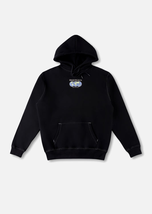 WORLD CONNECTION HOOD : BLACK