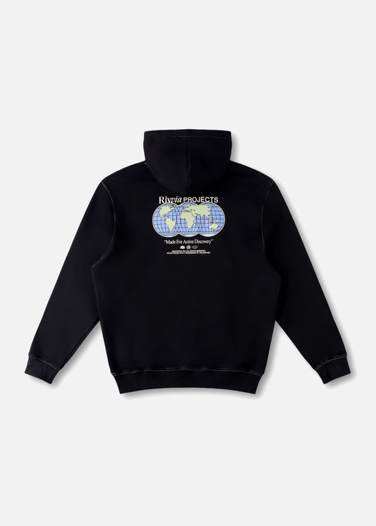 WORLD CONNECTION HOOD : BLACK