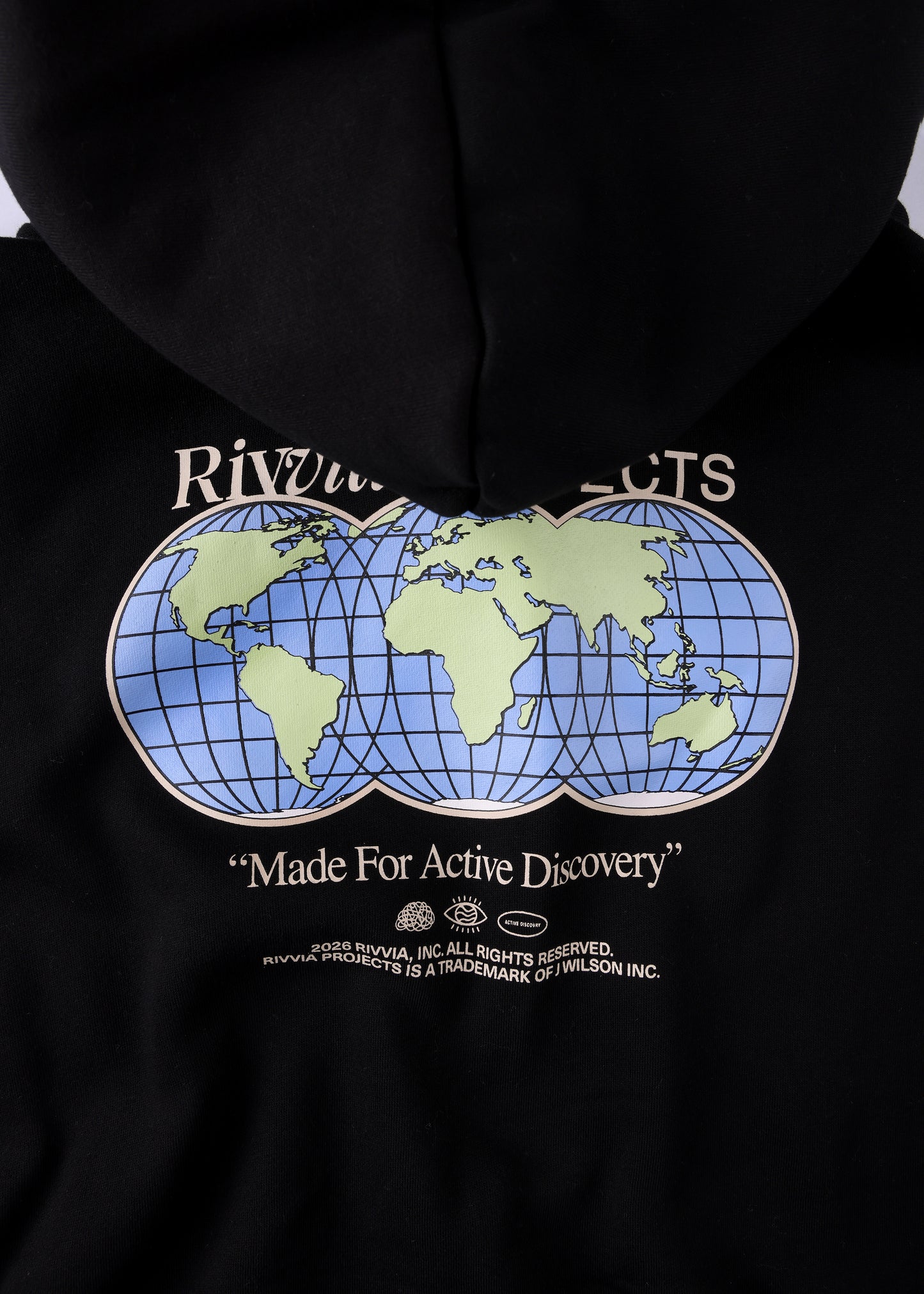 WORLD CONNECTION HOOD : BLACK