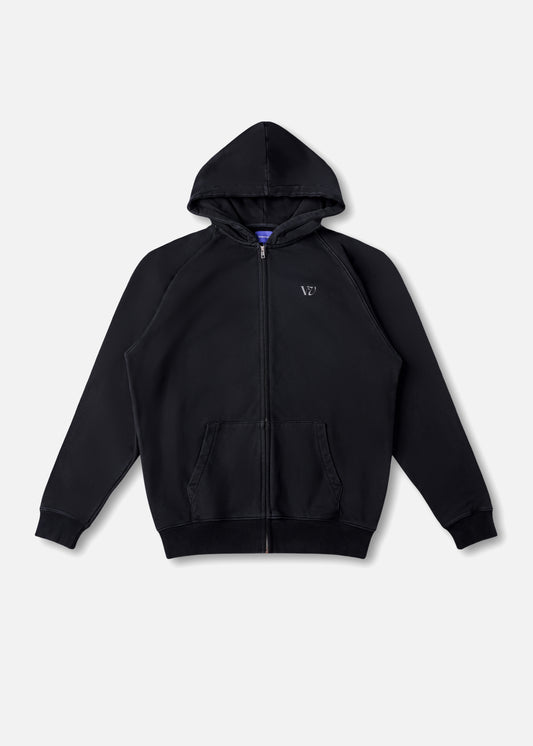 SCORECARD HEAVY WEIGHT FZ HOOD : WASHED BLACK