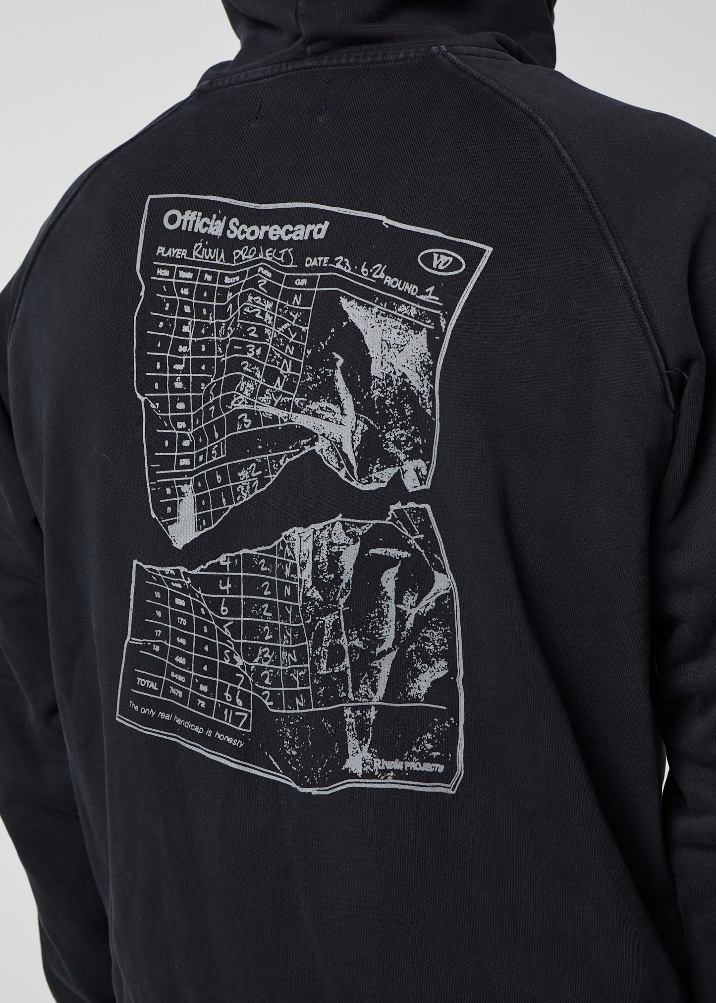 SCORECARD HEAVY WEIGHT FZ HOOD : WASHED BLACK
