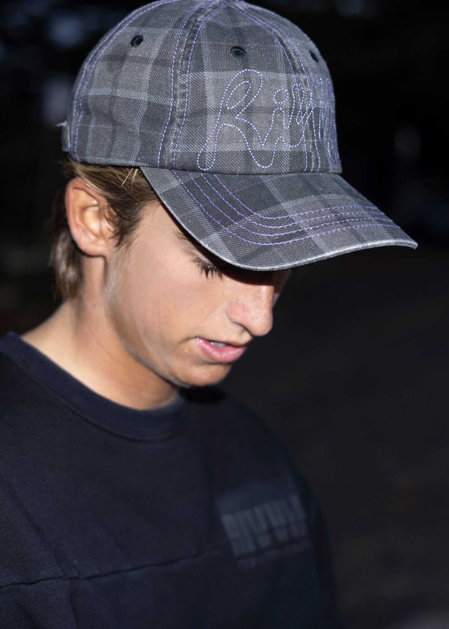 GRAF CHECK CAP : BROWN BLACK PLAID