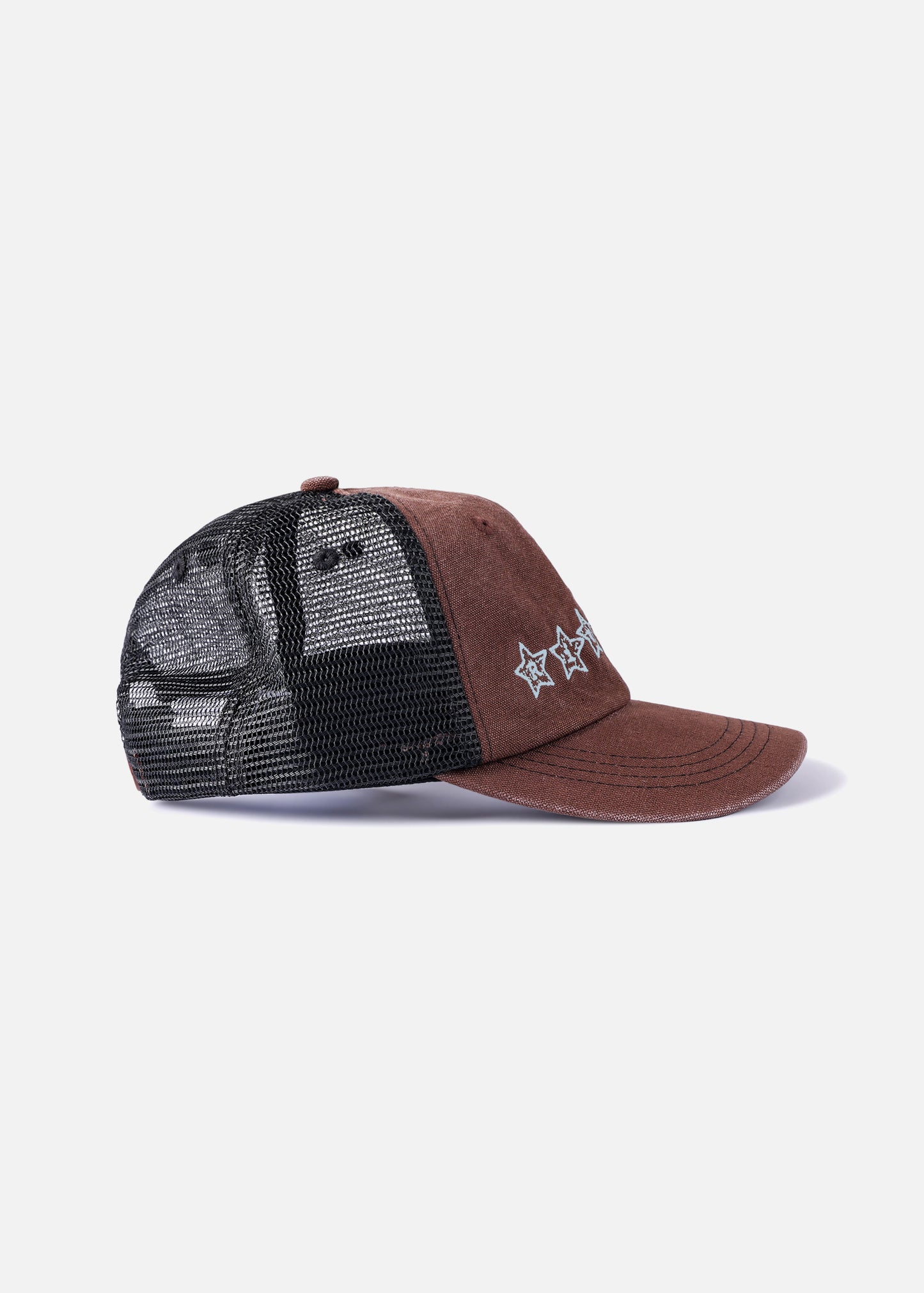 STARS TRUCKER CAP : BROWN BLUE