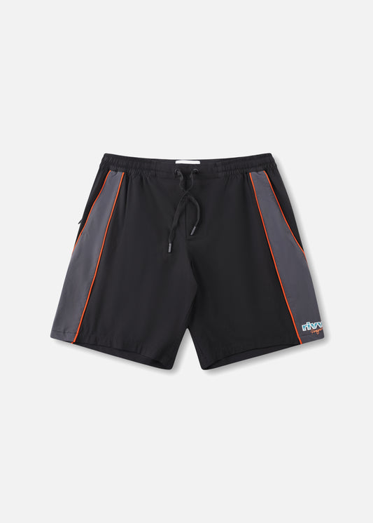 DAILY RIDE NETWORK PANEL SHORT : BLACK GREY