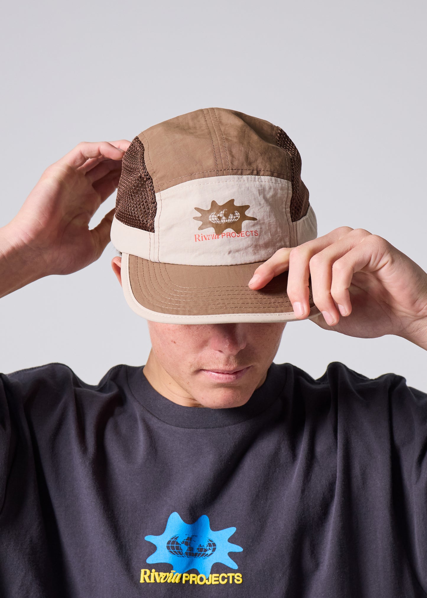 WORLD SPLAT RUNNING CAP : BROWN BONE