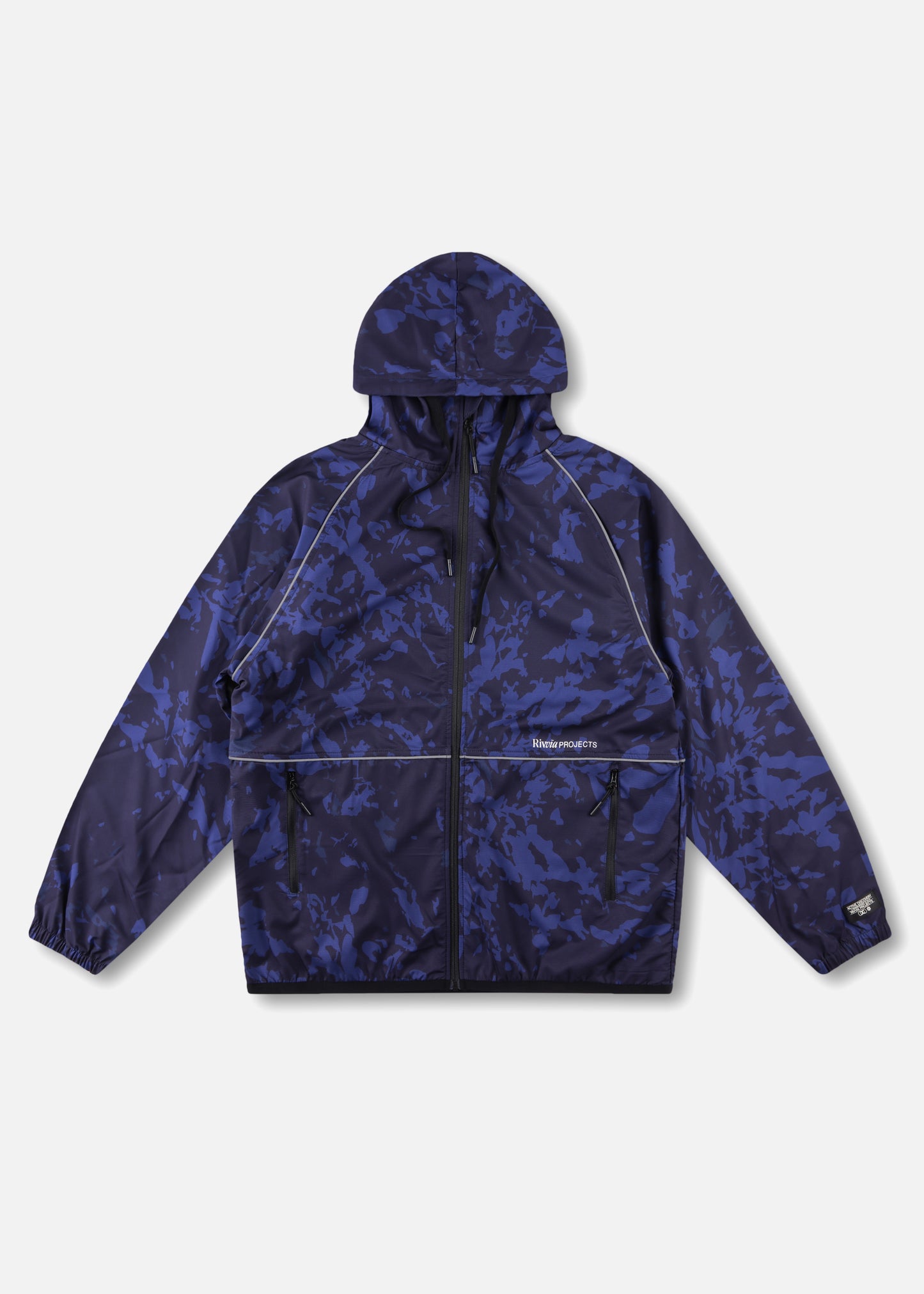 DECORATIVE SPRAY JACKET : BLUE BLACK