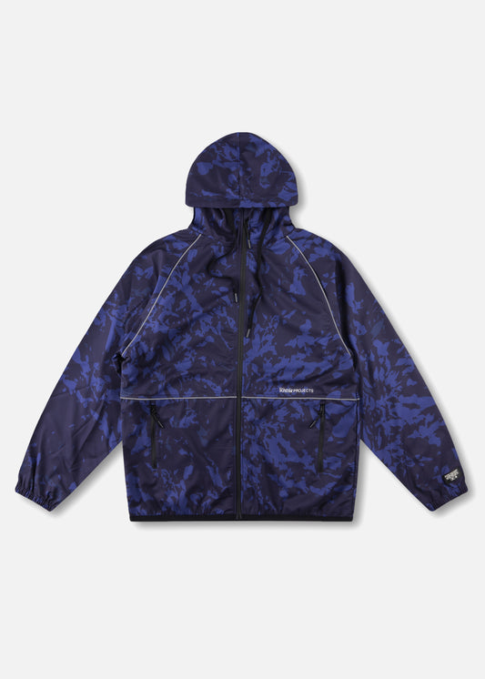 DECORATIVE SPRAY JACKET : BLUE BLACK
