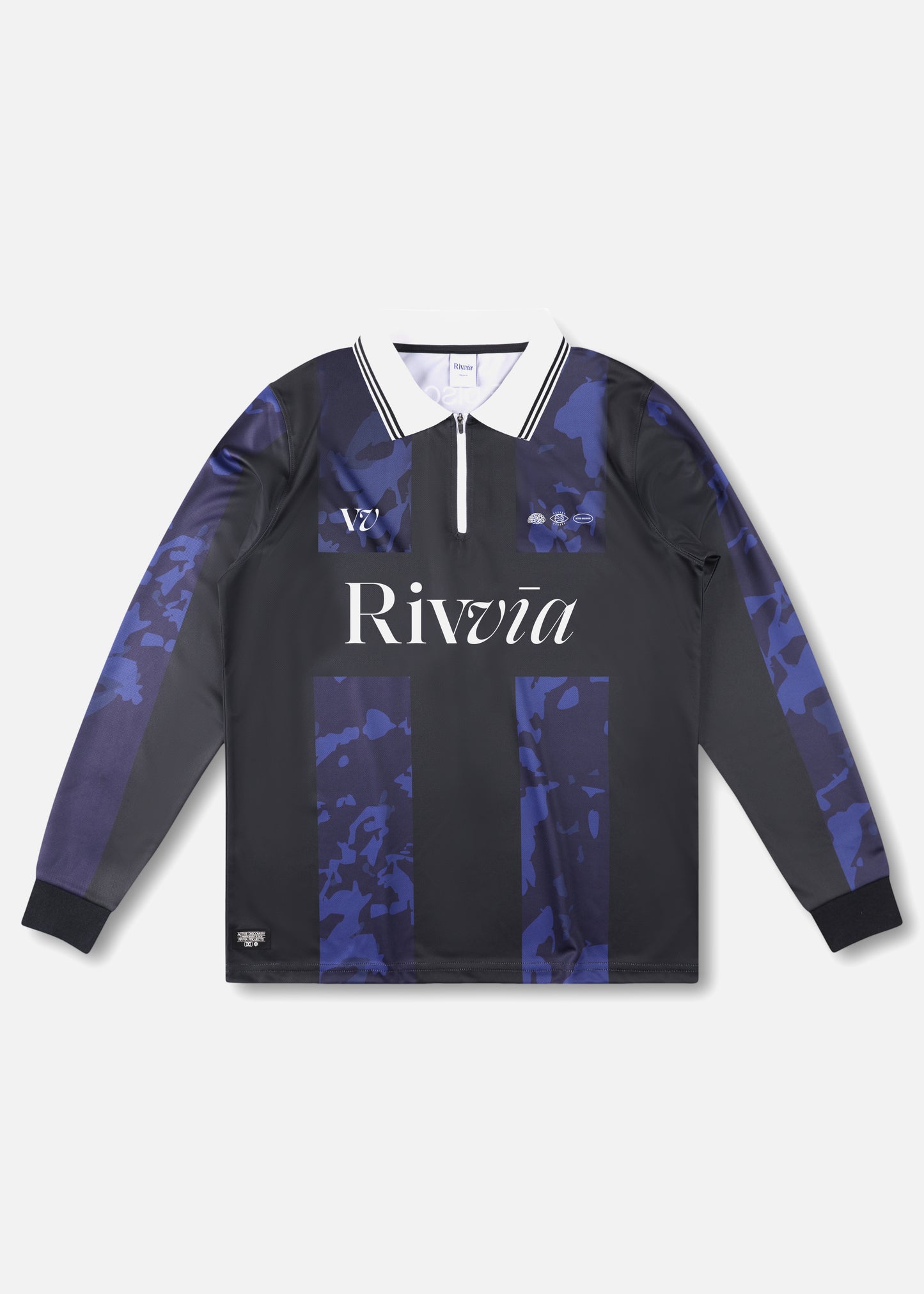 TEAM VV LS POLO : BLUE BLACK