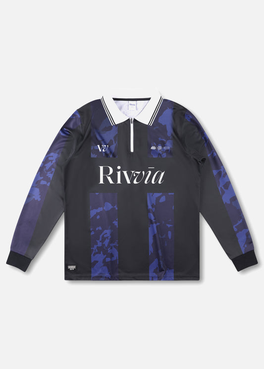 TEAM VV LS POLO : BLUE BLACK