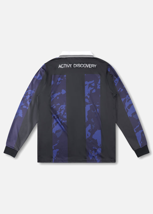 TEAM VV LS POLO : BLUE BLACK