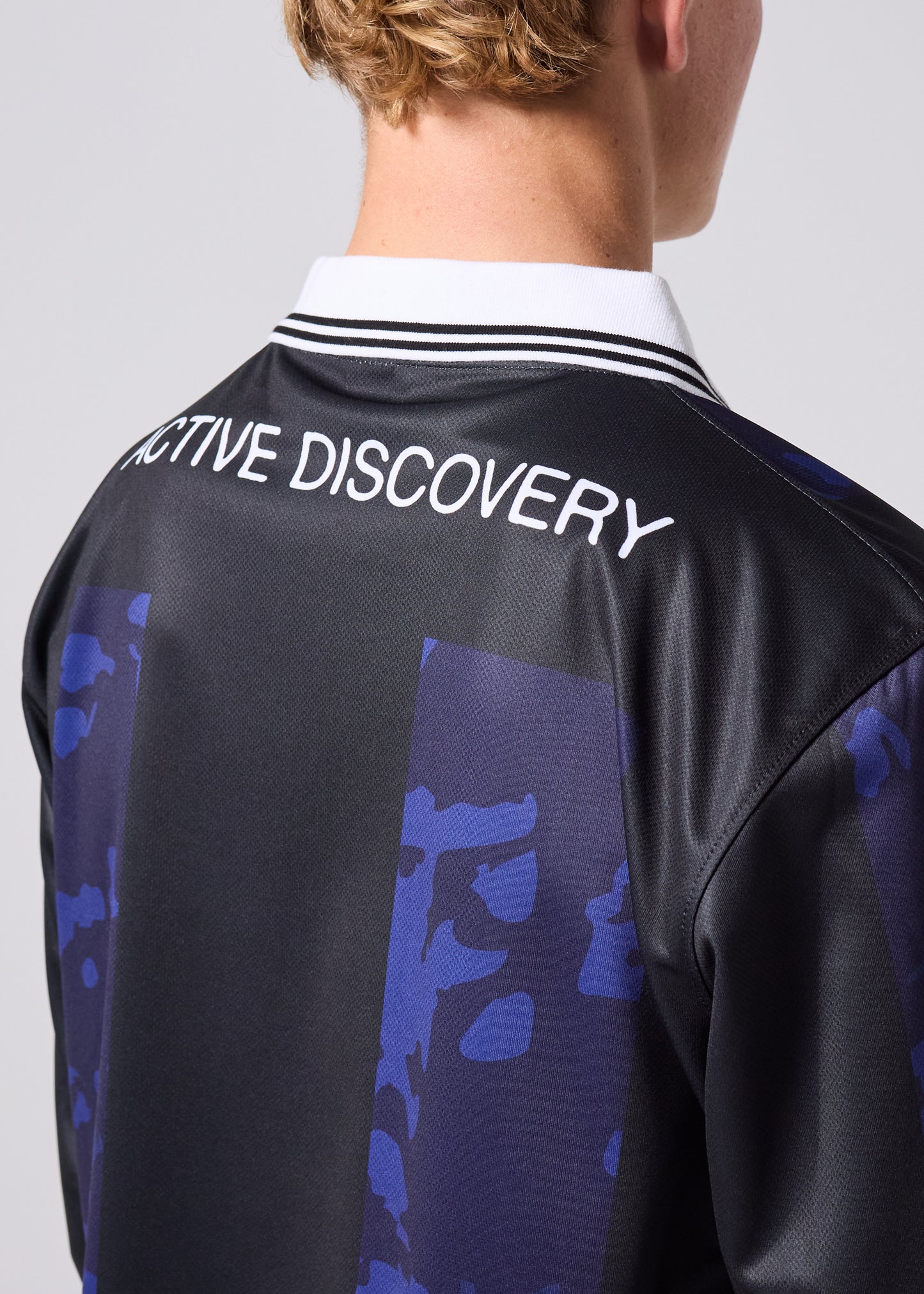 TEAM VV LS POLO : BLUE BLACK