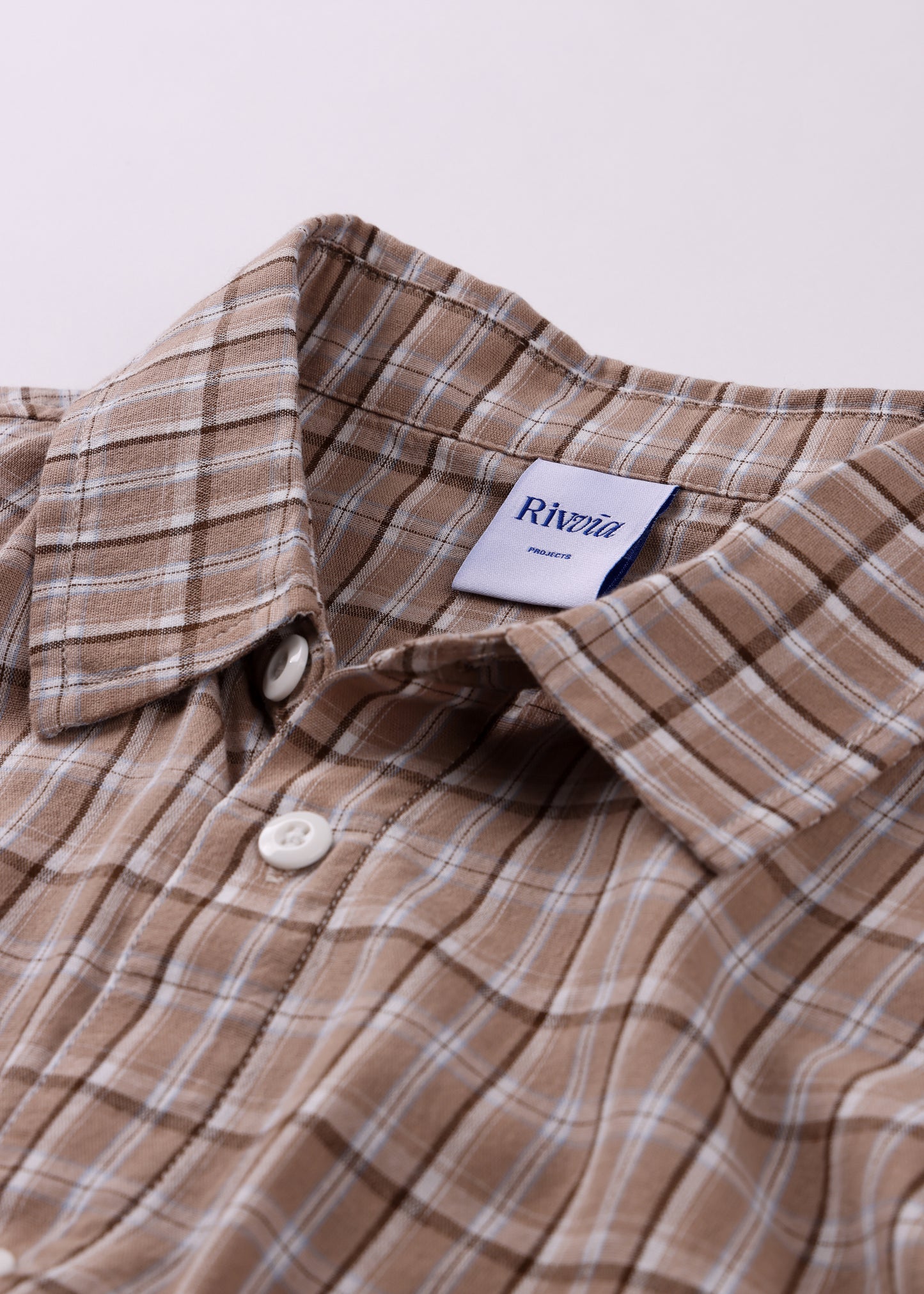 VV CHECK SS SHIRT : BROWN
