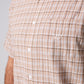 VV CHECK SS SHIRT : BROWN