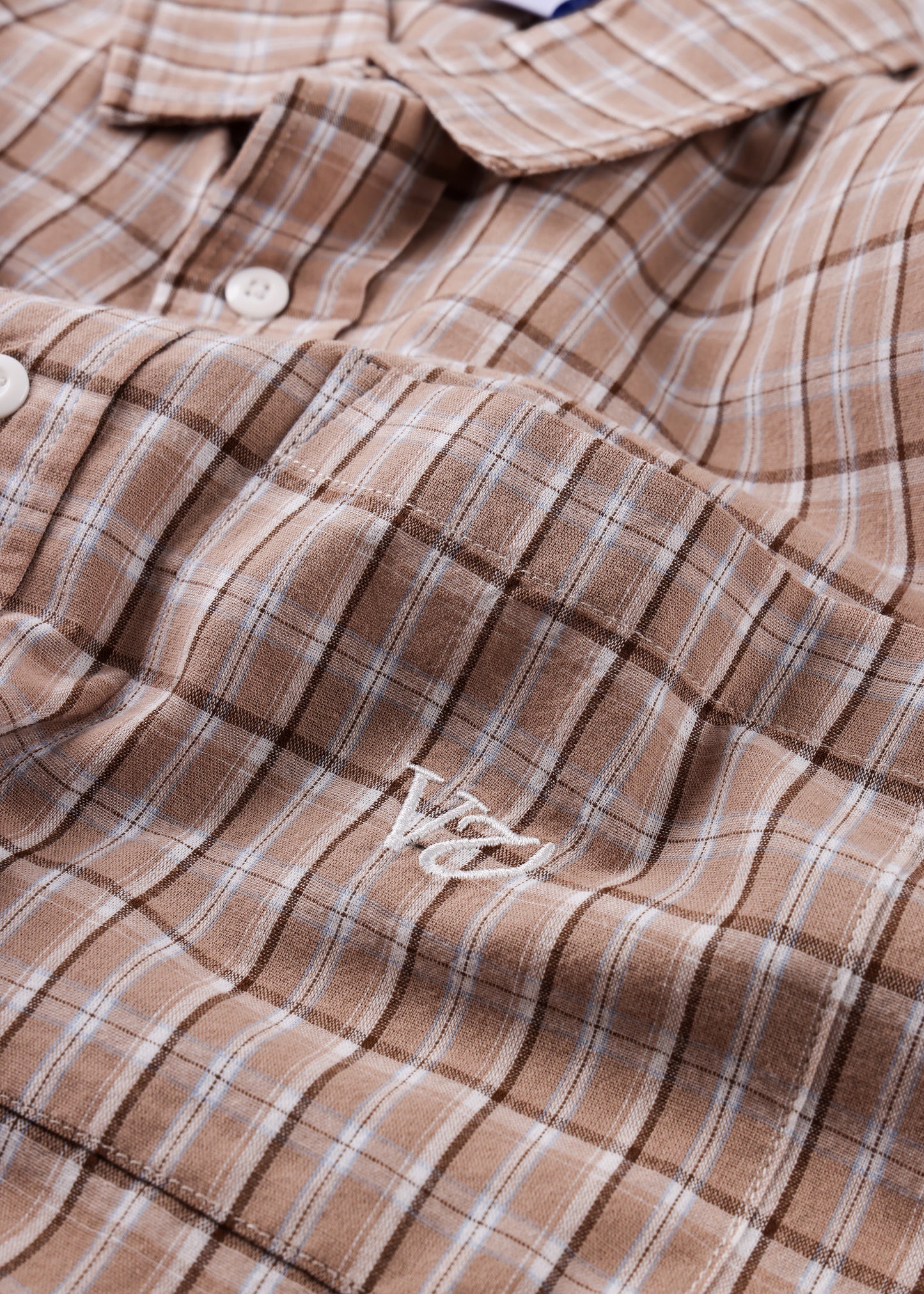 VV CHECK LS SHIRT : BROWN