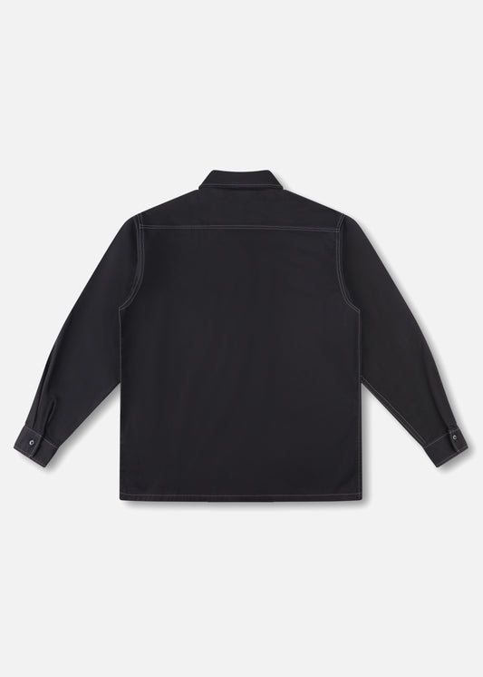 CONTRAST OFF TRACK SHIRT : BLACK