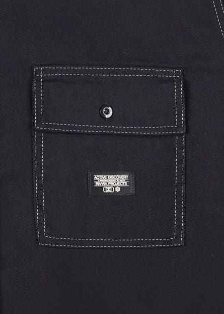 CONTRAST OFF TRACK SHIRT : BLACK